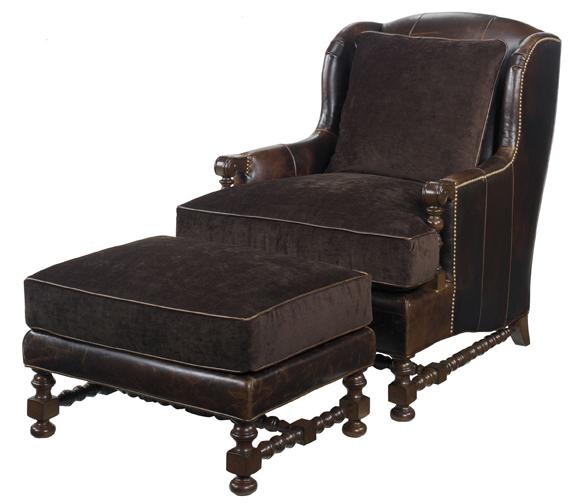 Lexington Lexington Leather LL153811 Bradbury Chair with Wing Back and